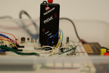 PICkit 2 connected to circuit